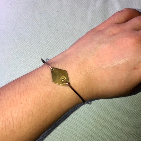 Metal stamped “A” bracelet - Picture 2 of 3